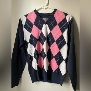 Two Argyle long sleeve sweaters. Size 14Y. Great condition.